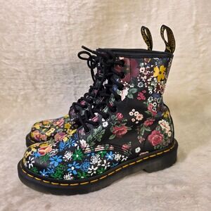 Dr. Martens 1460 Pascal Floral Mash Up Combat Boots Women 37 6 NEW